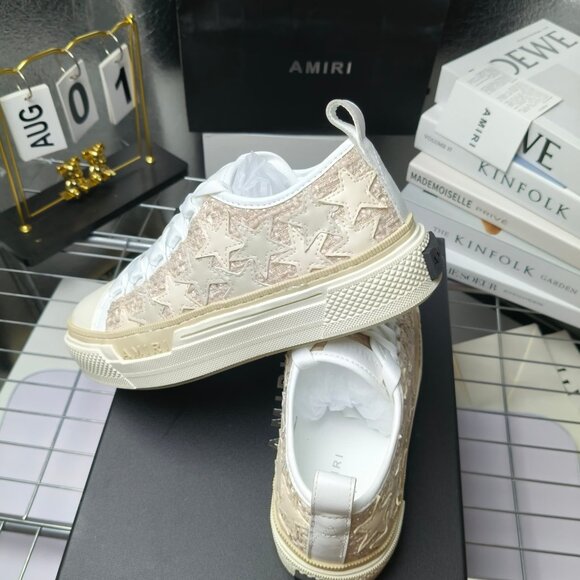New AMIRI  beige star pattern flats - Picture 3 of 6